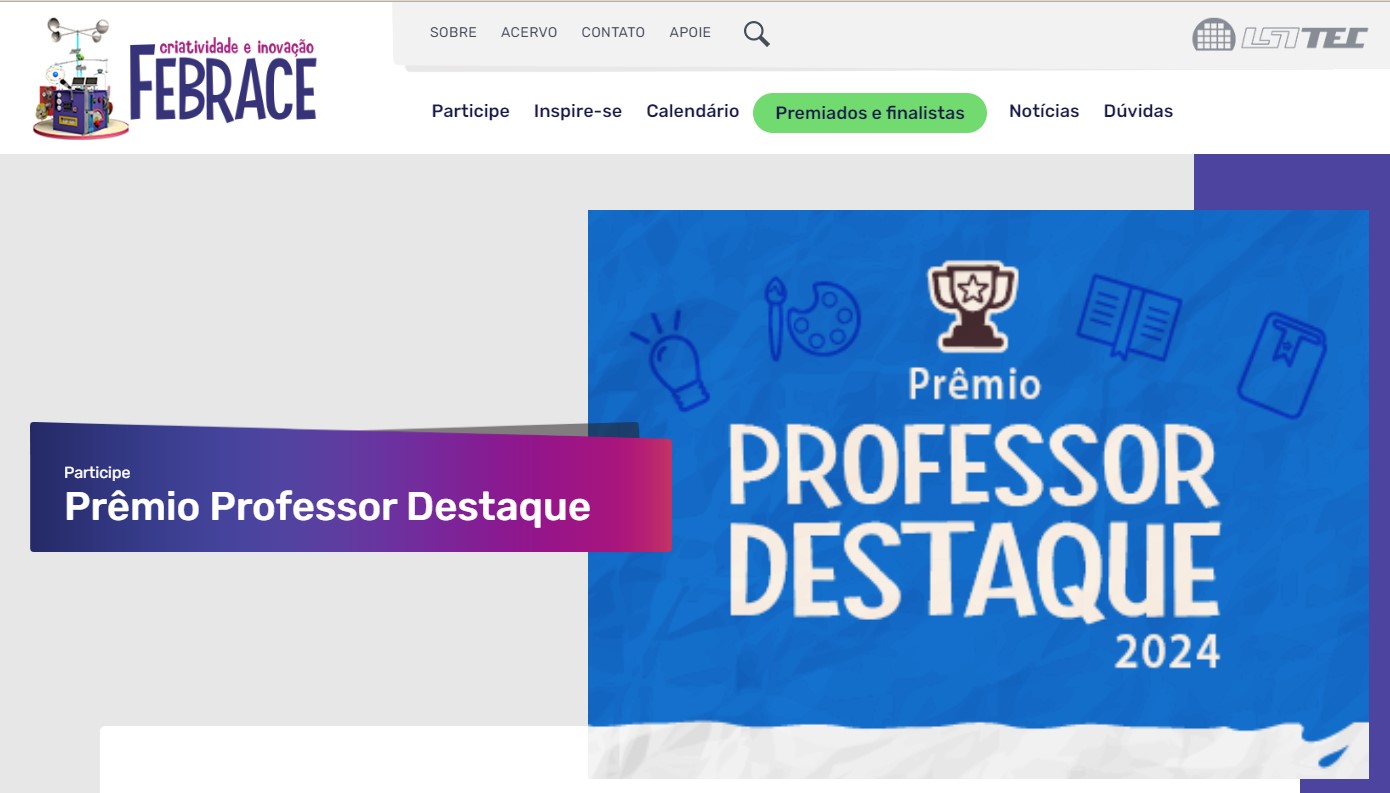Febrace 2024: Docente do campus Salvador concorre ao Prêmio Professor Destaque